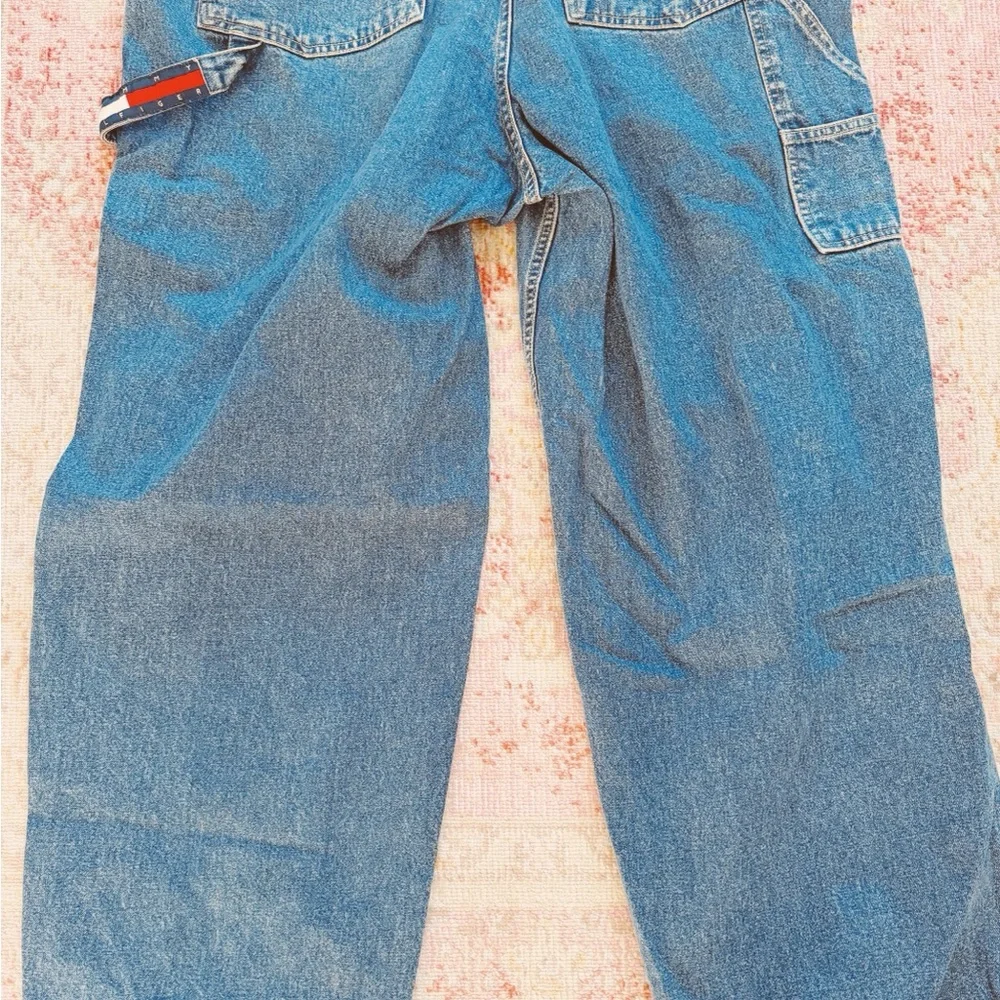 Tommy Hilfiger, Men’s Vintage Denim Overalls with Logo Patch - Picture 2 of 6